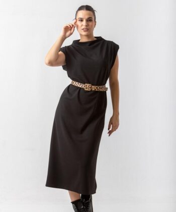 Φόρεμα Midi Βάτες Μαύρο 1