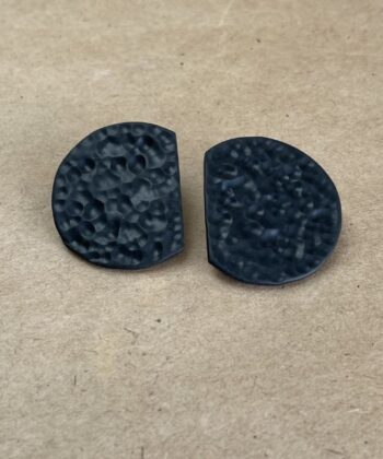 Σκουλαρίκια Πολυμερικός Πηλός Κυκλικό Μαύρο 2