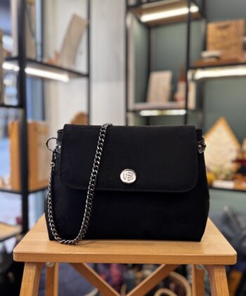 Suede Shoulder Bag Black