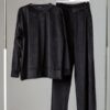 Σετ Soft Παντελόνι Μπλούζα Βελουτέ Μαύρο