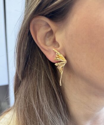 Σκουλαρίκια Χρυσά Πεταλούδα