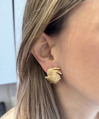 Σκουλαρίκια Χρυσά Πλεκτό