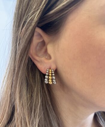 Σκουλαρίκια Κρίκος Χρυσά Ασημί