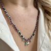 Semi Precious Stone Necklace Pearl Hematite Haolite