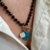 Semi Precious and Glass Stone Necklace Pearl Jade