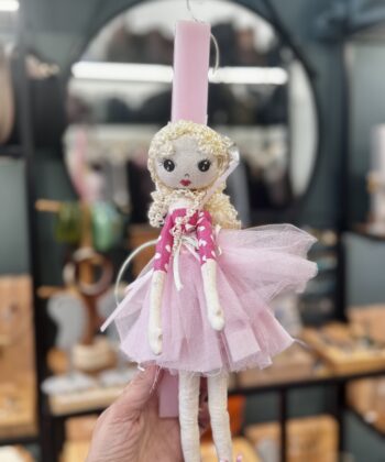 Λαμπάδα Κούκλα Μπαλαρίνα Ροζ