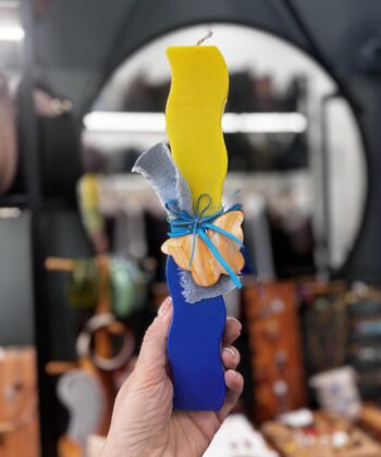 Λαμπάδα Κυματιστή Μοβ Ροζ Κίτρινο Μπλε Πεταλούδα