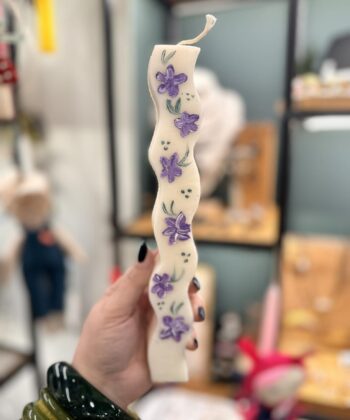 Λαμπάδα Wave Αρωματική Ζωγραφιστή Λευκό 4