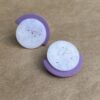 Polymer Clay Earrings White Semi Transparent Lilac