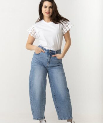 Γυναικεία Μπλούζα Δαντέλα Λευκό 2