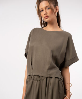 Γυναικεία Μπλούζα Κοντομάνικη Loose Fit 2