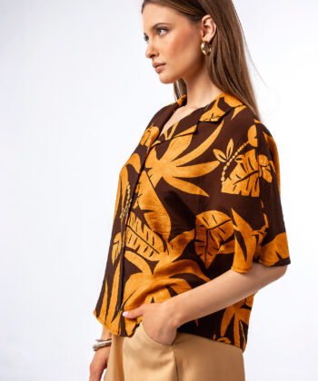 Γυναικείο Πουκάμισο Κοντομάνικο Africa Print 3