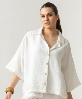 Γυναικείο Πουκάμισο Λινό Οversized Λευκό