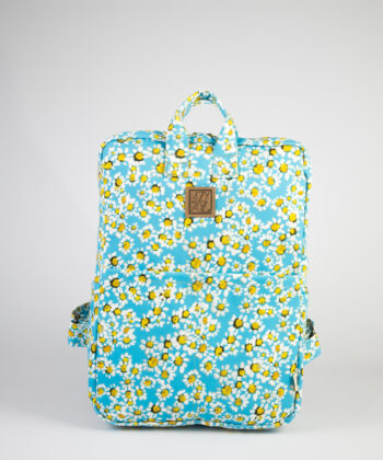 LazyDayz Σακίδιο Πλάτης Γαλαζιο Λουλούδια Μαργαρίτες 1