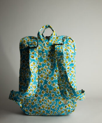 LazyDayz Σακίδιο Πλάτης Γαλαζιο Λουλούδια Μαργαρίτες 3