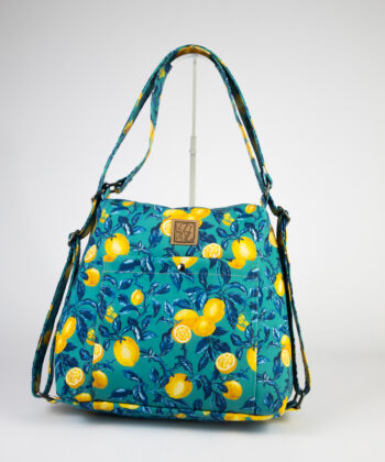 LazyDayz Σακίδιο Πλάτης Τσάντα Ώμου Μπλε Λεμόνια 4