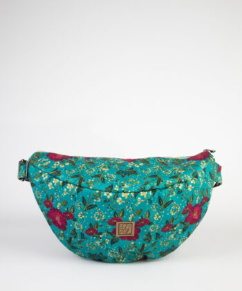 LazyDayz Τσάντα Xιαστί Mπανάνα Τυρκουάζ Λουλούδια 1