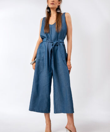 Ολόσωμη Φόρμα Ζιπ Κιλότ Denim Look 1