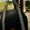 Μεγάλη Υφασμάτινη Τσάντα Θαλάσσης Ασπρόμαυρη β