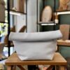 Leather Clutch Bag – White