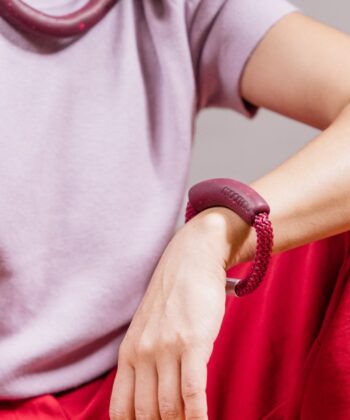 Bracelet Polymer Clay Bordeaux