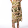Green Printed Wrap Skirt