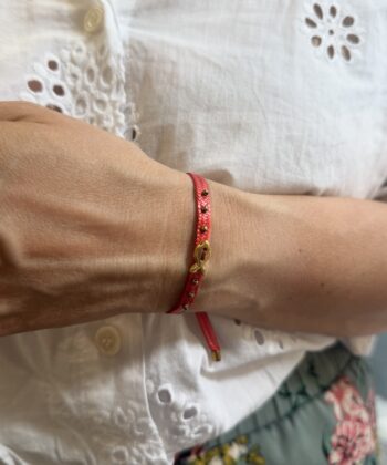 Handmade Boho Fish Bracelet Red