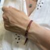 Handmade Boho Fish Bracelet Burgundy Red