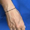 Gold Plated Silver Bracelet Semi Precious Stones Red Purple