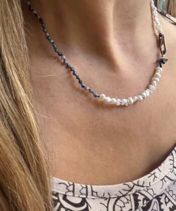 Κρεμαστό Aσήμι Ημιπολύτιμος Λίθος Lapis Lazuli 3