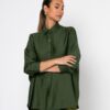 Oversized Long Sleeve Women’s Shirt Olive Green
