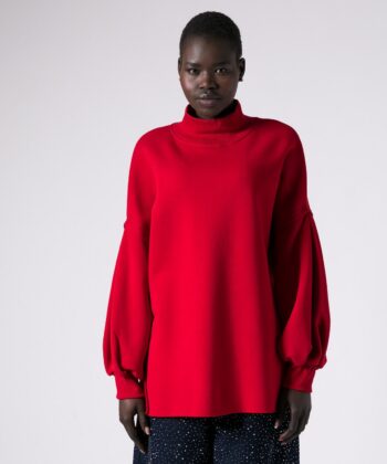 Μπλούζα Φούτερ Oversized Κόκκινη 2