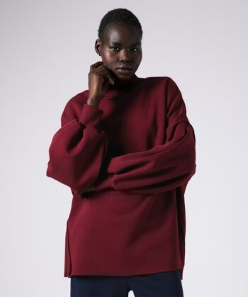 Μπλούζα Φούτερ Oversized Μπορντό 2