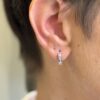 Hammered Sterling Silver Hoop Earrings