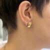 Gold Plated Sterling Silver Hoop Earrings