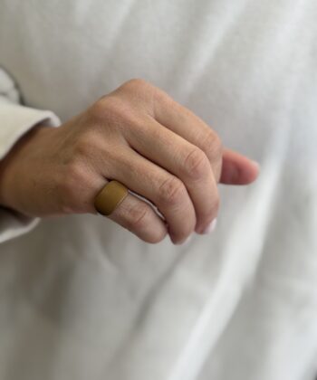 Δαχτυλίδι Ορθογώνιο Πολυμερικός Πηλός Μπρονζέ 2
